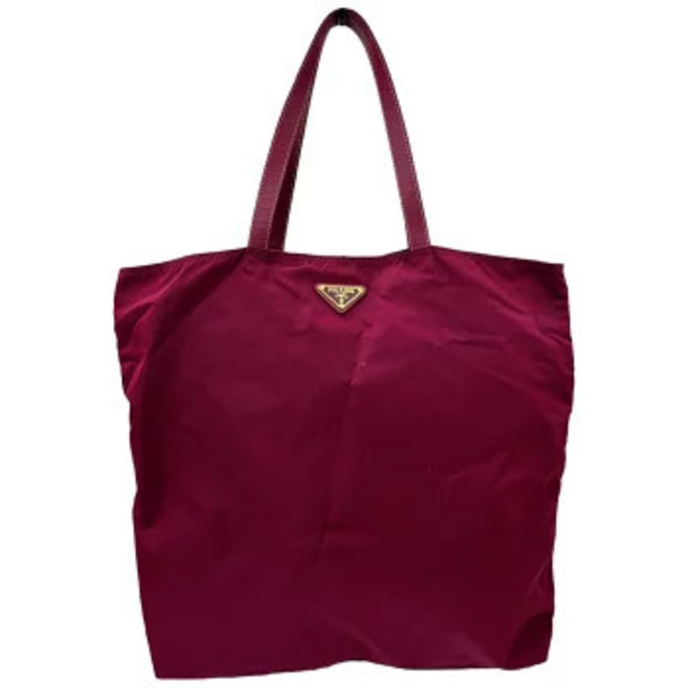 PRADA Tessuto Robot Tote Bag Bordeaux Red - Picture 2 of 10